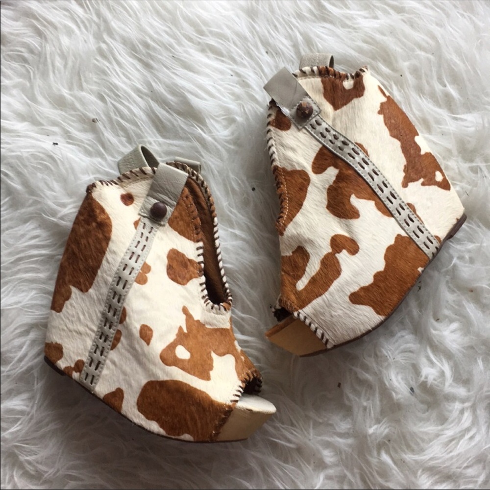 Jeffrey Campbell Cowhide Wedges